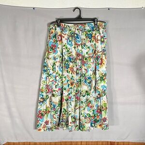 White Stag Colorful Floral A-Line Skirt